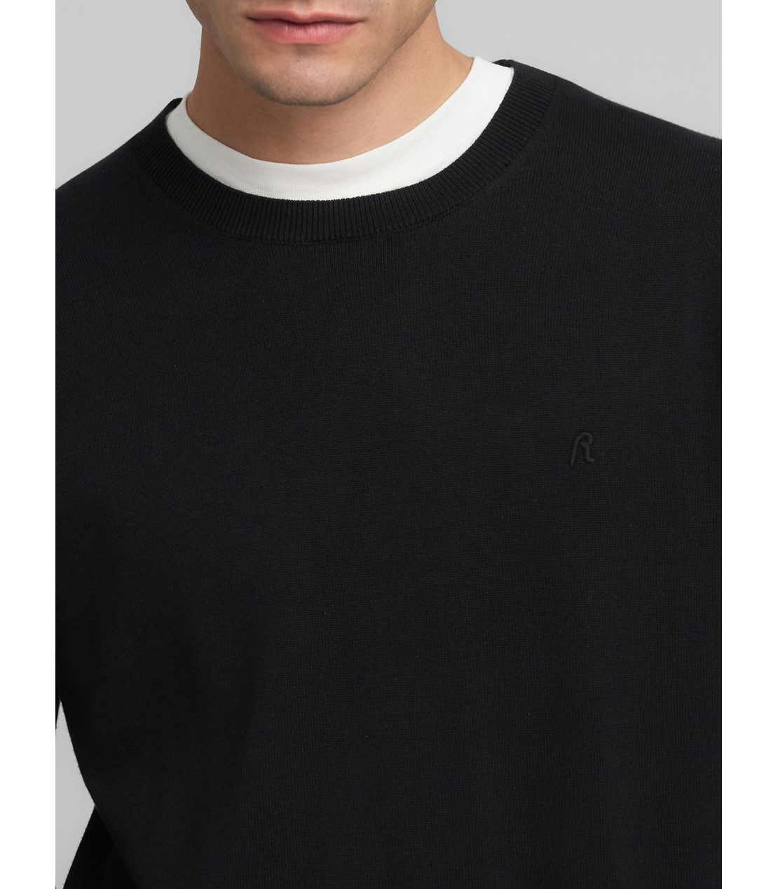 R刺しゅうコットンプルオーバー 詳細画像 ブラック 6